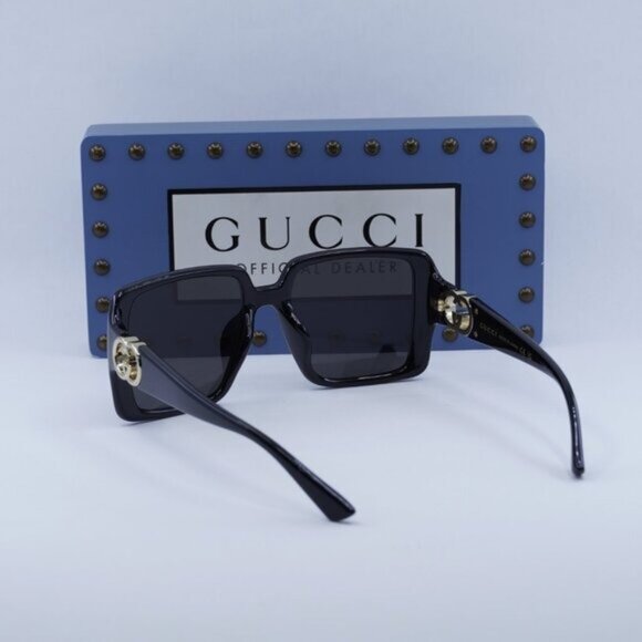Gucci GG1692SA 001 Square Sunglasses - Black/Grey main image 9